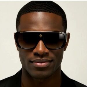 Mens Classic Elegant Retro Hardcore Hip Hop Rapper SUN GLASSES Thick Black Frame